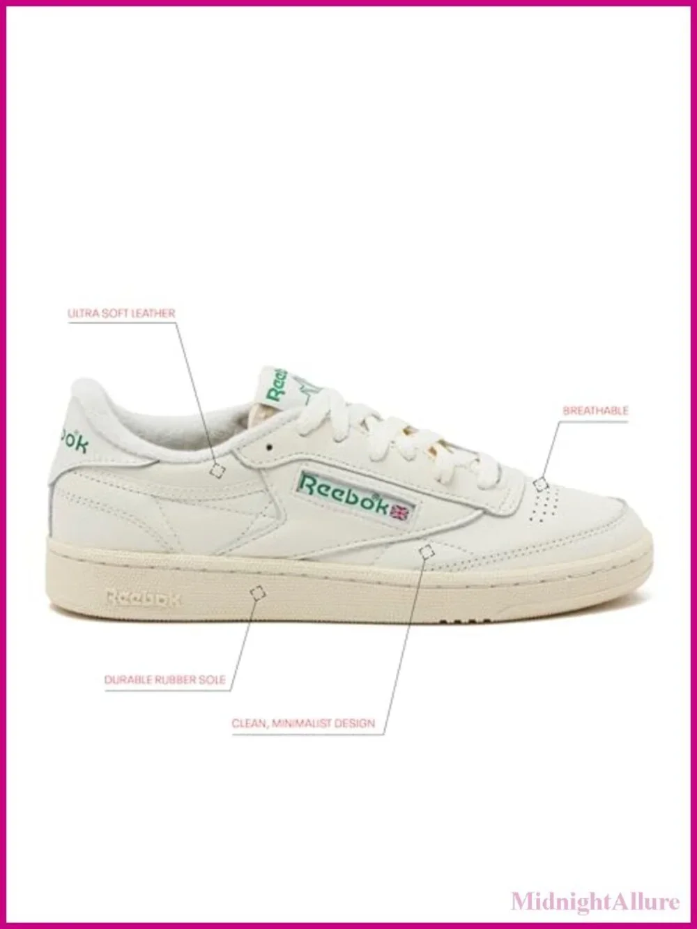 Reebok Club C 85 Vintage Tennis Sneakers Women's White Athletic Shoes